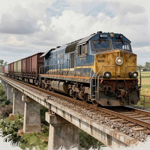 Realistic Dynamic Freight Train Drawing