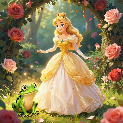 Enchanted Princess and Frog Garden