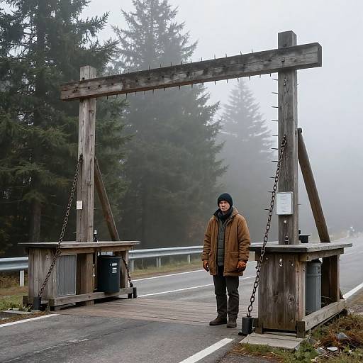 Foggy Mountain Tollkeeper Scene