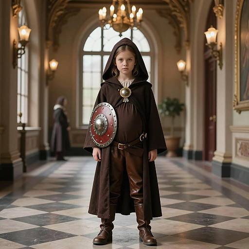 Fantasy-Inspired Pregnant Girl Costume Photography