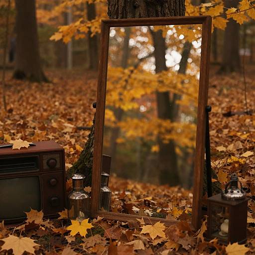 Cozy Autumn Forest Reflection