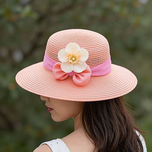 Elegant Coral Fascinator with Flowers