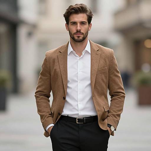 Elegant Resort Attire Male Portrait