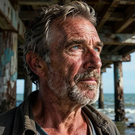 Ultrarealistic Sailor Portrait at Low Angle