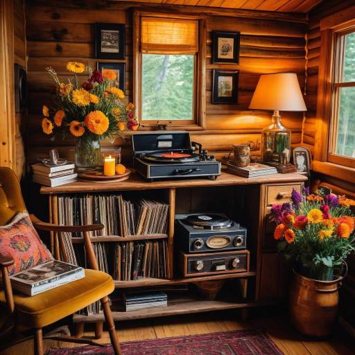 Nostalgic Cozy Cabin with Vintage Charm Nostalgic Cozy Cabin with Vintage Charm