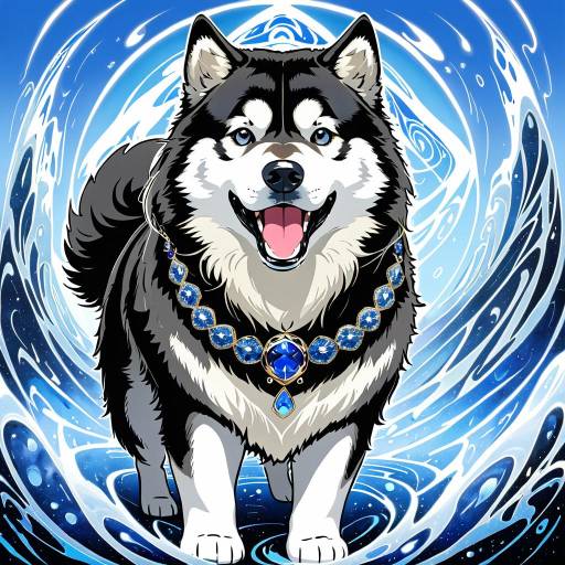 Robust Malamute with Wolfish Aura Robust Malamute with Wolfish Aura