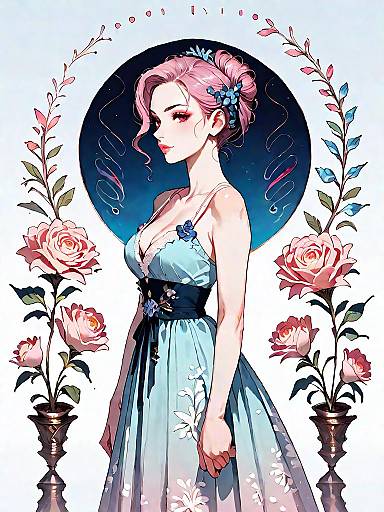 Elegant Dark Fantasy Boudoir Scene