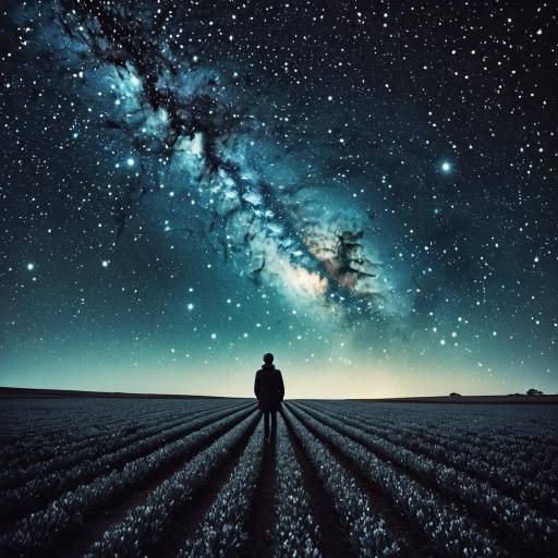 Surreal Celestial Nebula Horizon Scene Surreal Celestial Nebula Horizon Scene