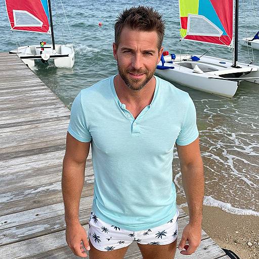 Relaxed Beach Vibes with Masculine Man