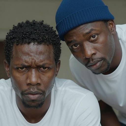 Intense Close-Up of Two Men