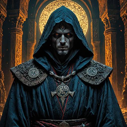 Arcane Dark Sorcerer in Ancient Temple
