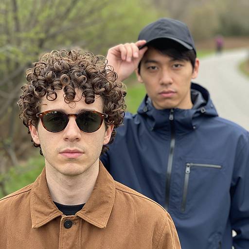 Two men outdoors with casual jackets