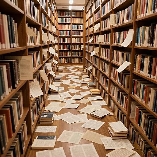 Endless Labyrinthine Library Path