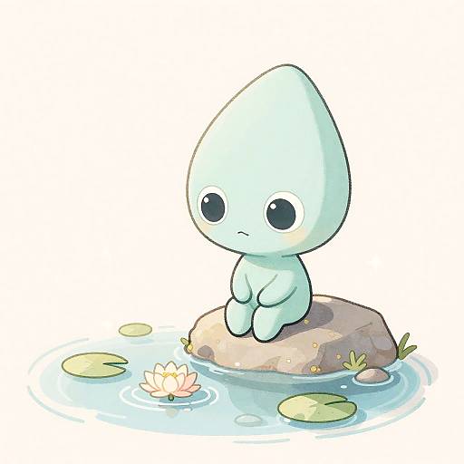 Whimsical Alien by Pastel Pond