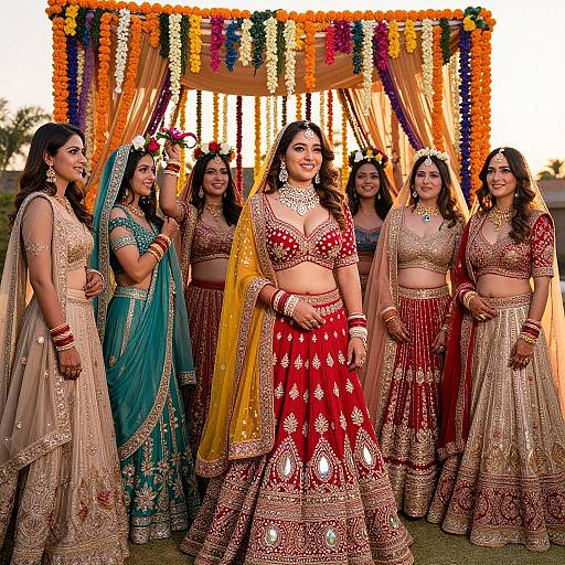 Vibrant Traditional Indian Wedding Lehenga