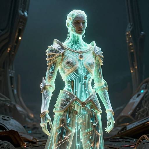 Ethereal Knight on Alien Ruins