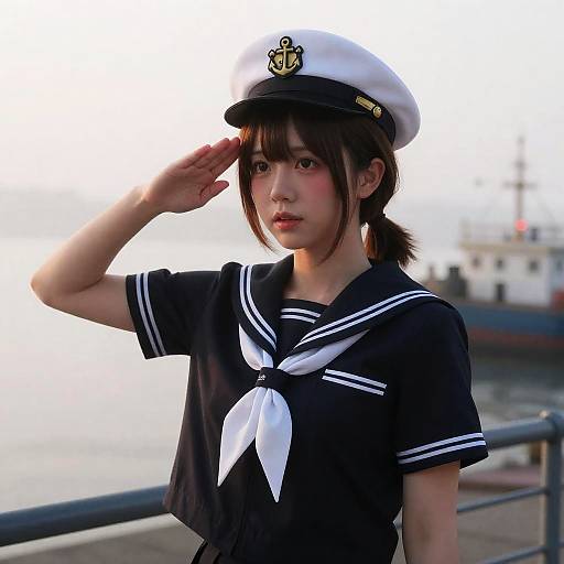 Foggy Harbor Admiral Salute at Dawn