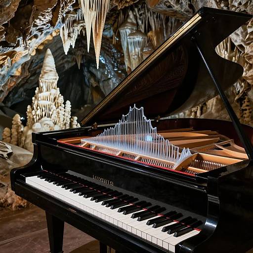 Crystalline Piano in Mountain Cave