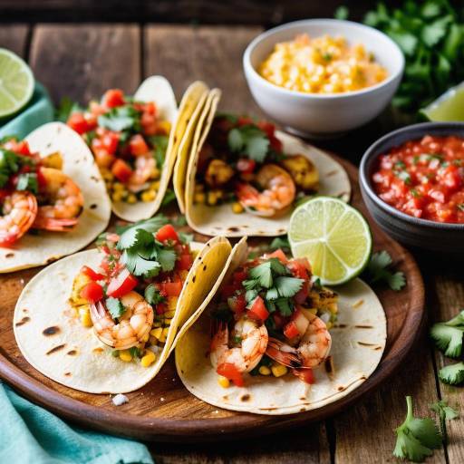 Delicious Grilled Shrimp Tacos Display