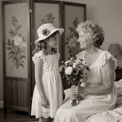 Nostalgic Bonding: Sepia-Toned Portrait