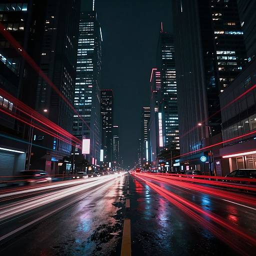 Cyberpunk Cityscape Neon Lights