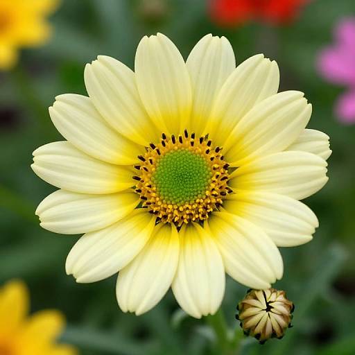 Vibrant Daisy with Textured Green Center