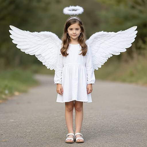 Photorealistic Child in Angel Costume