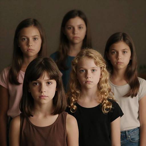 Serious Young Girls Portrait