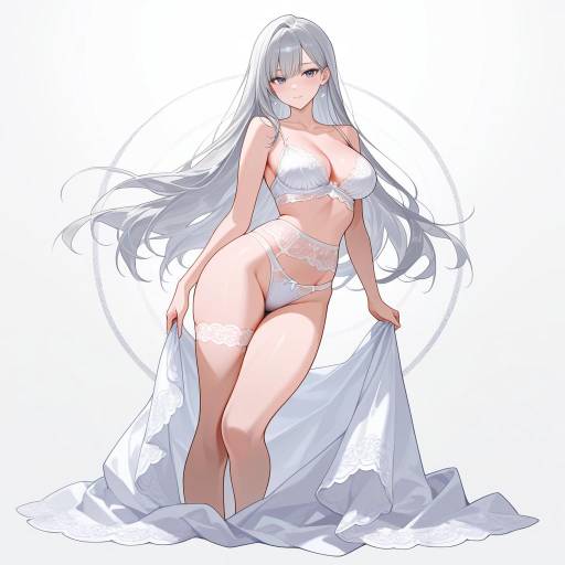 Athletic Woman in Intricate Lingerie Athletic Woman in Intricate Lingerie