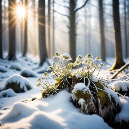 Serene Winter Forest Landscape Photography