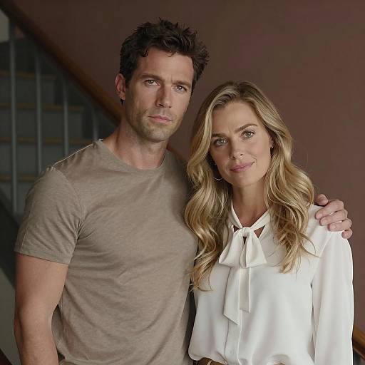 Portrait of Couple on Staircase