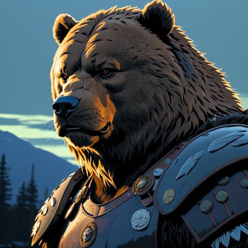 Ultra-Realistic Bear Warrior Portrait