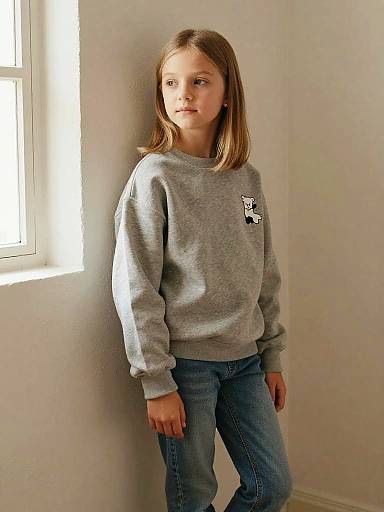 Thoughtful Childhood Portrait in Minimalist Interior