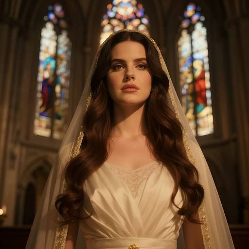 Lana Del Rey Gothic Religious Portrait