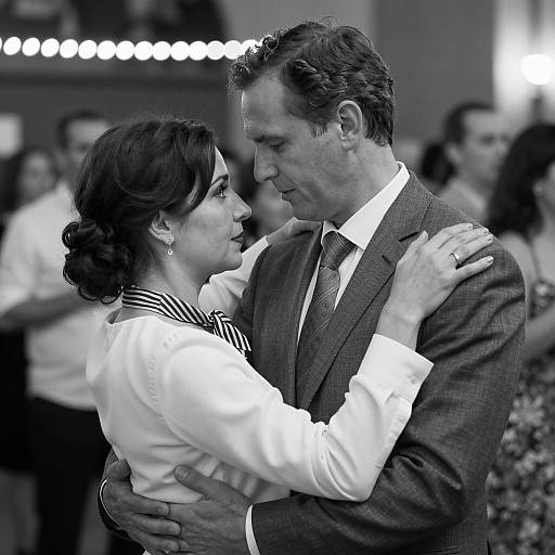 Intimate Dance: A Black and White Capture