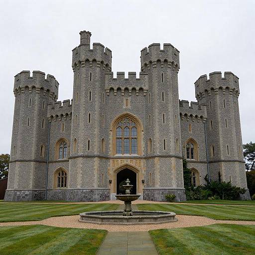 Majestic Medieval Castle Surrounded by Greenery