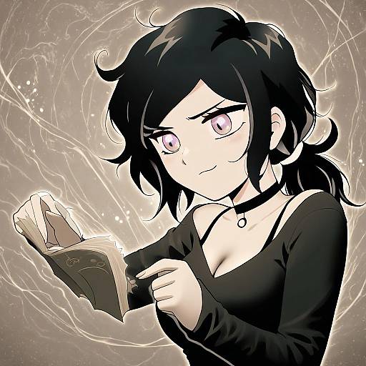 Illustration of Ashley graves, the coffin of andy and leyley in the style of Shingyouji tatsuya