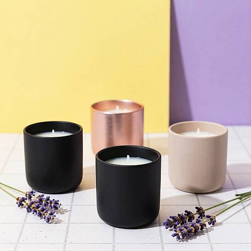 Minimalist Candle Holders with Lavender