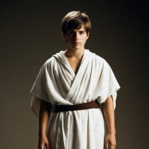 Realistic Portrait of Boy in Toga