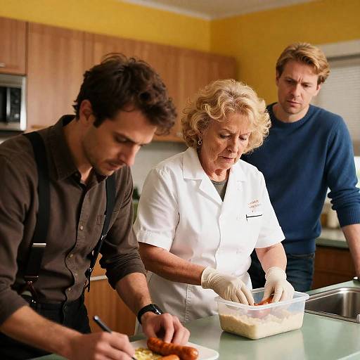 Candid Kitchen Moments with Three Chefs