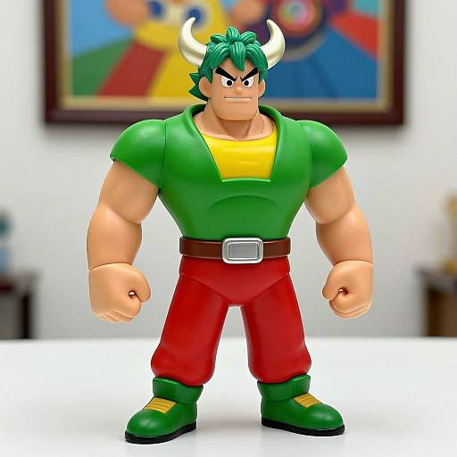 Vibrant Horned Cartoon Character