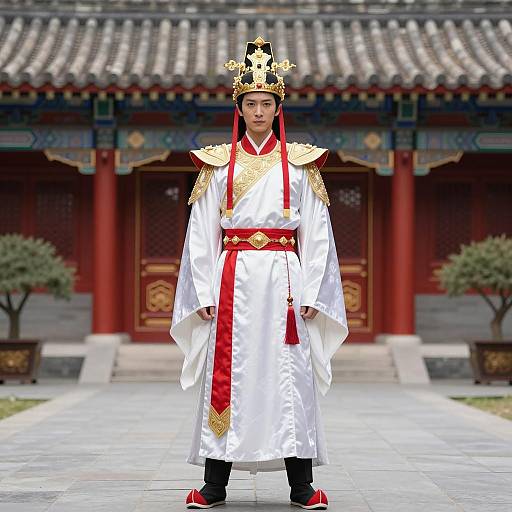 Regal Asian Imperial Costume Model