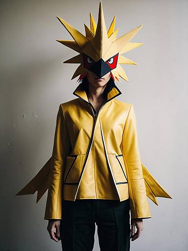 Man in Zapdos Cosplay Costume