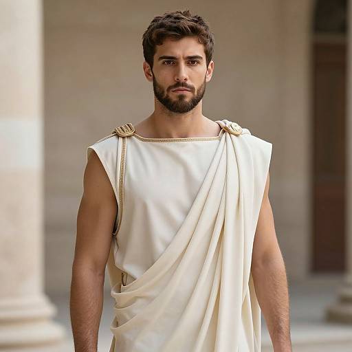 Realistic Asian Male in Roman Toga