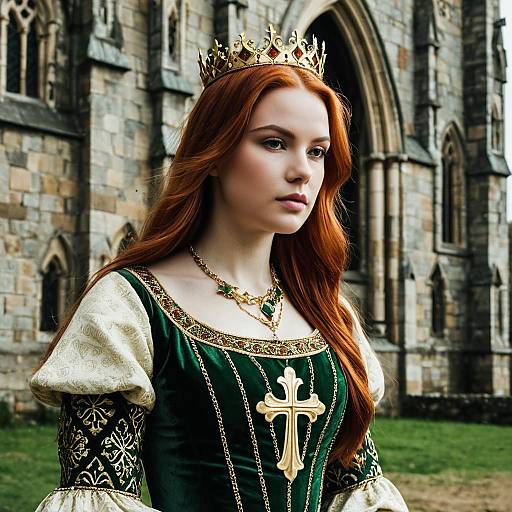 Medieval Princess in Gothic Setting