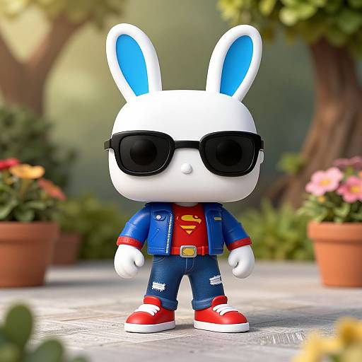 Ultra-Realistic Bunny Superhero Funko Pop