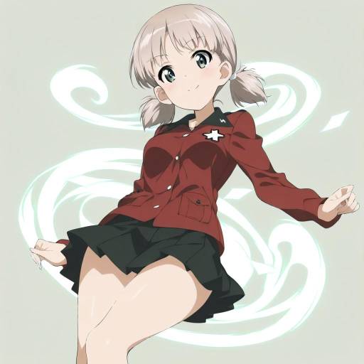 Illustration of Aki (girls und panzer), girls und panzer in the style of Mizuki makoto