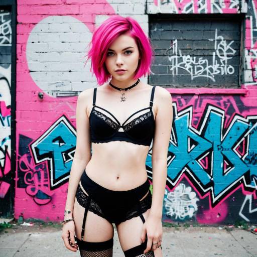 Bold Teenage Girl in Urban Lingerie Shoot