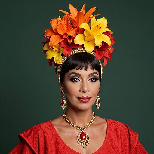 Tropical Carmen Miranda Headdress Style