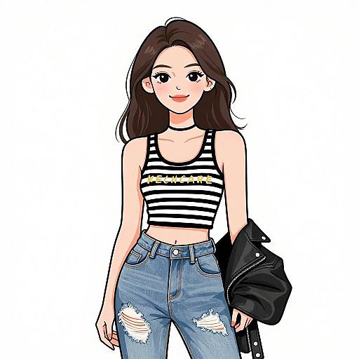 Stylish Woman in Casual Outfit